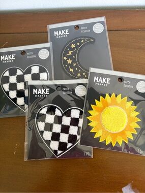Make Market Yellow Sun and Black & White Checkerboard Patch Set